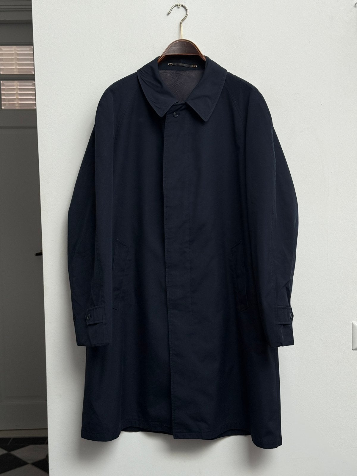 Werther International Vintage Navy Regenjas Heren, Maat L/XL, Maat 52/54 (L), Blauw, Vintage, Ophalen of Verzenden