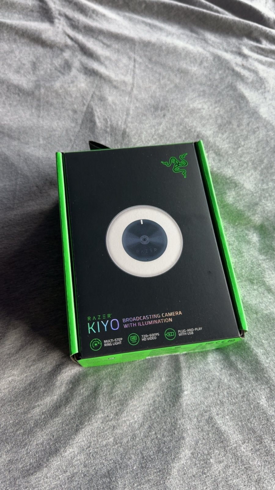 Razer Kiyo Broadcasting Camera met Verlichting, Computers en Software, Webcams, Ophalen, Nieuw, Windows, Monitorclip