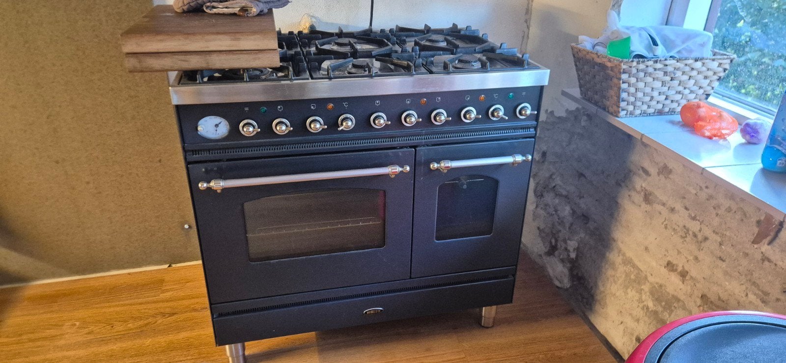 Boretti gasfornuis, opknapper, gratis., Ophalen, Gebruikt, 60 cm of meer, Gas