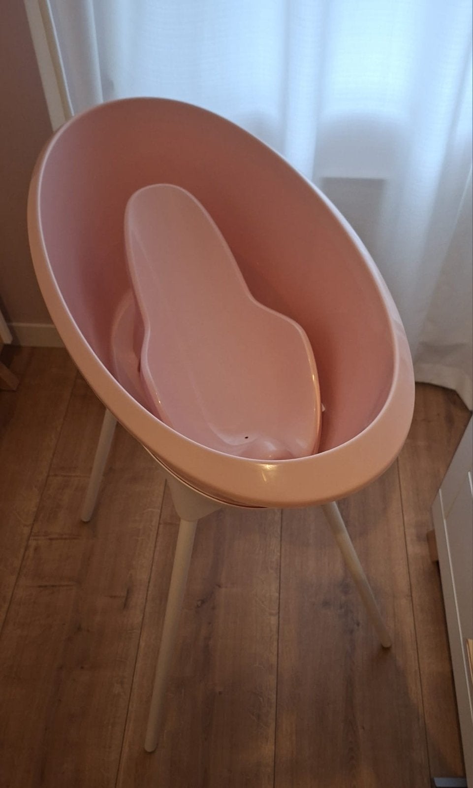 Luma badset met badje, standaard en badzitje - Roze, Kinderen en Baby's, Overige merken, Ophalen of Verzenden, Zo goed als nieuw
