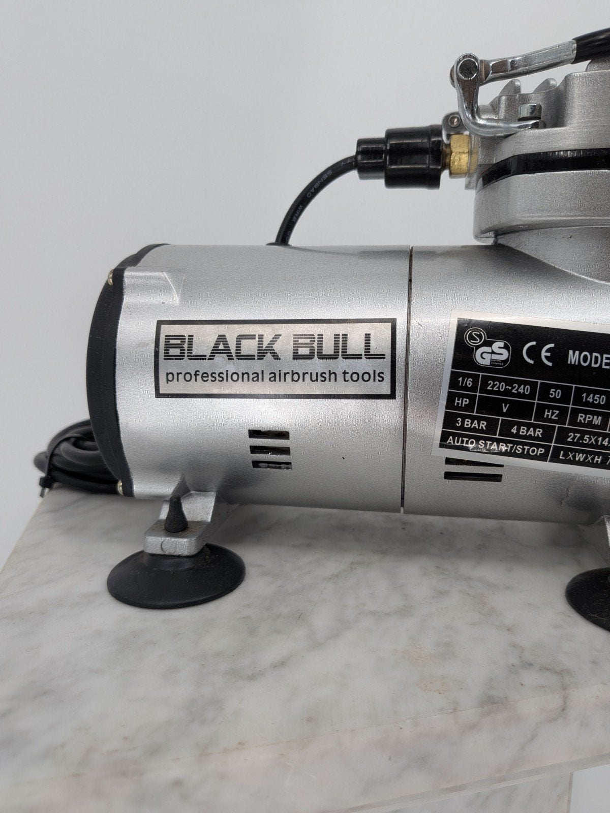Black Bull AS18-2 Airbrush Compressor | Auto Start/Stop, Black Bull, Onbekend, Ophalen of Verzenden, Zo goed als nieuw