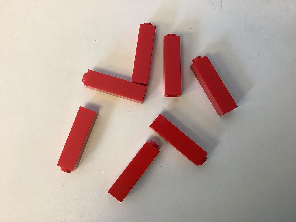 Lego steen 1x1x3 rood (1), Ophalen of Verzenden, Gebruikt, Losse stenen, Lego