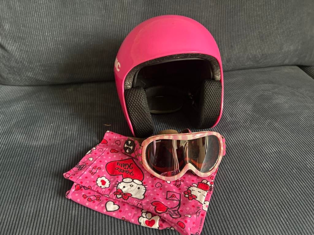 Atomic skihelm roze sjaal skibril - meisje 5-6 jaar, Ophalen, Overige typen, Zo goed als nieuw, Atomic