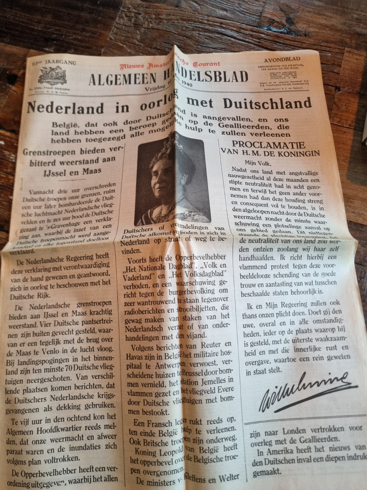 krant 10 mei start WO2, Verzamelen, Ophalen of Verzenden, 1940 tot 1960, Krant
