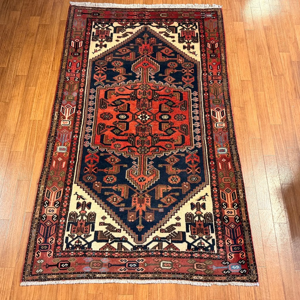 perzisch tapijt Hamadan 202x126 vloerkleed - Gratis Bezorgd, TTM Wonen, Meubels – (Perzische) Tapijten en Woonaccessoires, 100 tot 150 cm