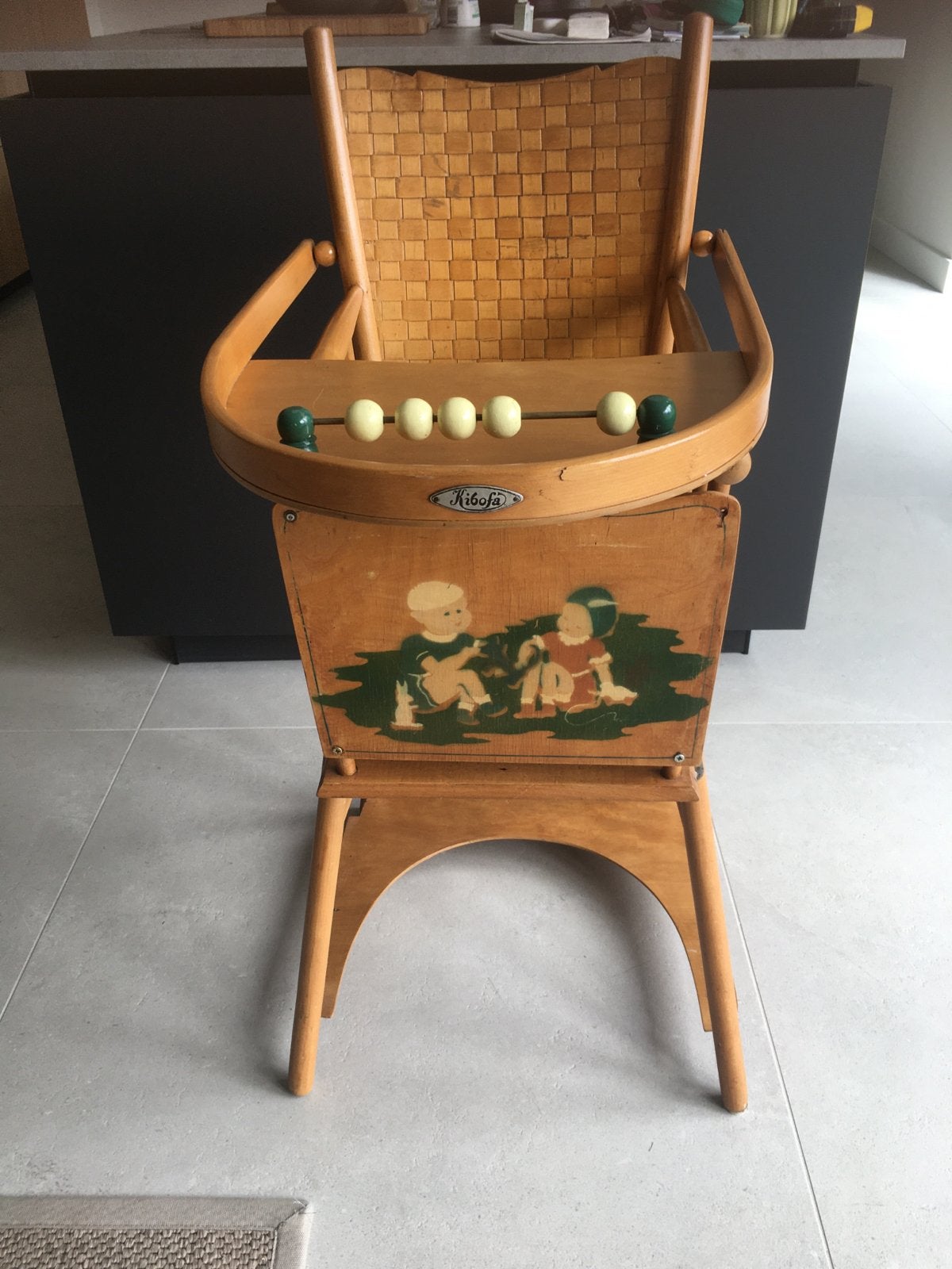 Vintage Kibofa kinderstoel, Ophalen, Gebruikt, Overige typen, Afneembaar eetblad