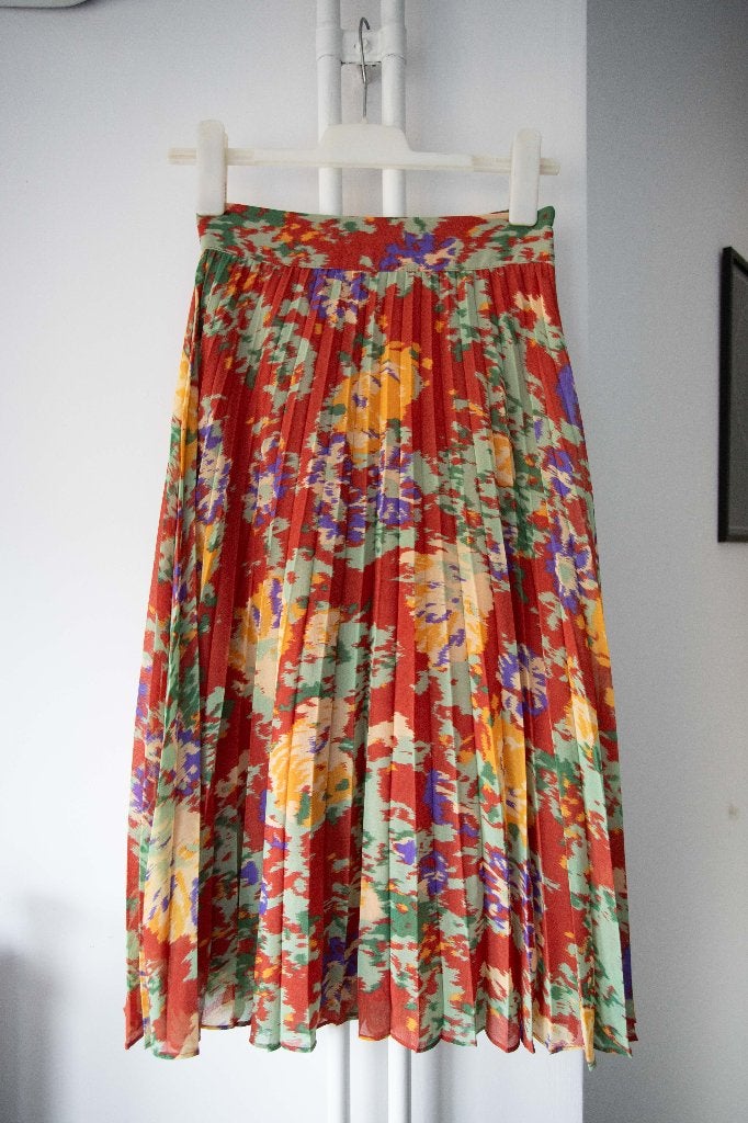 Midi rok Dino met kleurrijk patroon Sézane maat 34, Meerkleurig, Zo goed als nieuw, Maat 34 (XS) of kleiner, Onder de knie