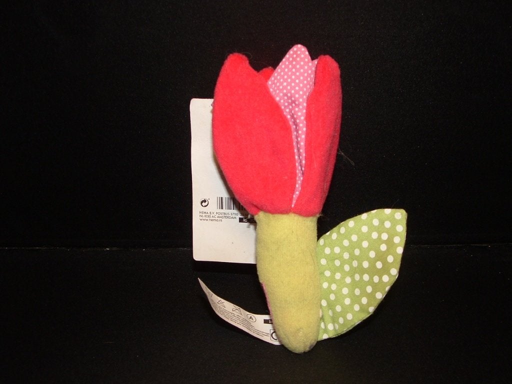 HEMA BLOEM TULP RAMMELAAR VELOURS RODE BLAADJES M, Ophalen of Verzenden, Nieuw, Overige typen