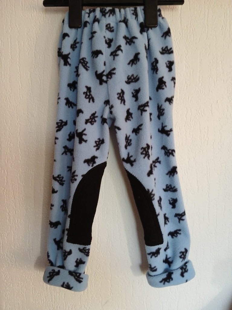 Blauwe Horka Mini Fleece rijbroek maat M 3/4 jaar paardjes, Dieren en Toebehoren, Paardrijkleding, Nieuw, Kinderen, Onderkleding
