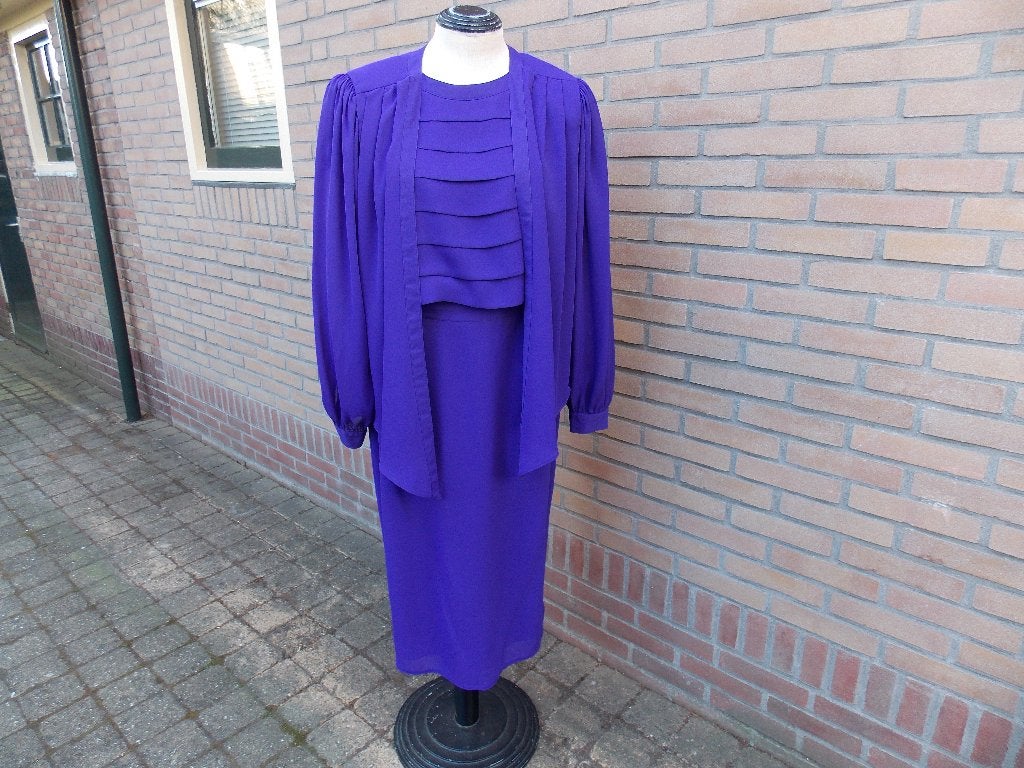 Edgar Vos Boutique combinatie 3-delig maat 48 nieuw, Paars, Maat 46/48 (XL) of groter, Nieuw, Ophalen of Verzenden