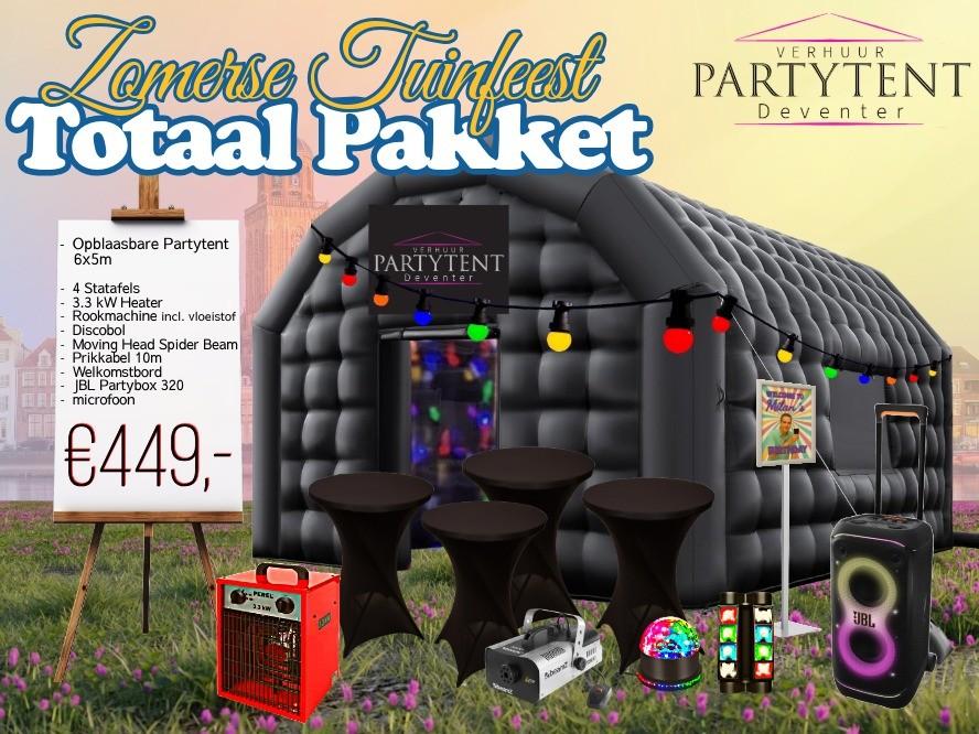 Opblaasbare Partytent huren totaalpakket| JBL & verlichting, Ophalen, Nieuw, Verjaardag