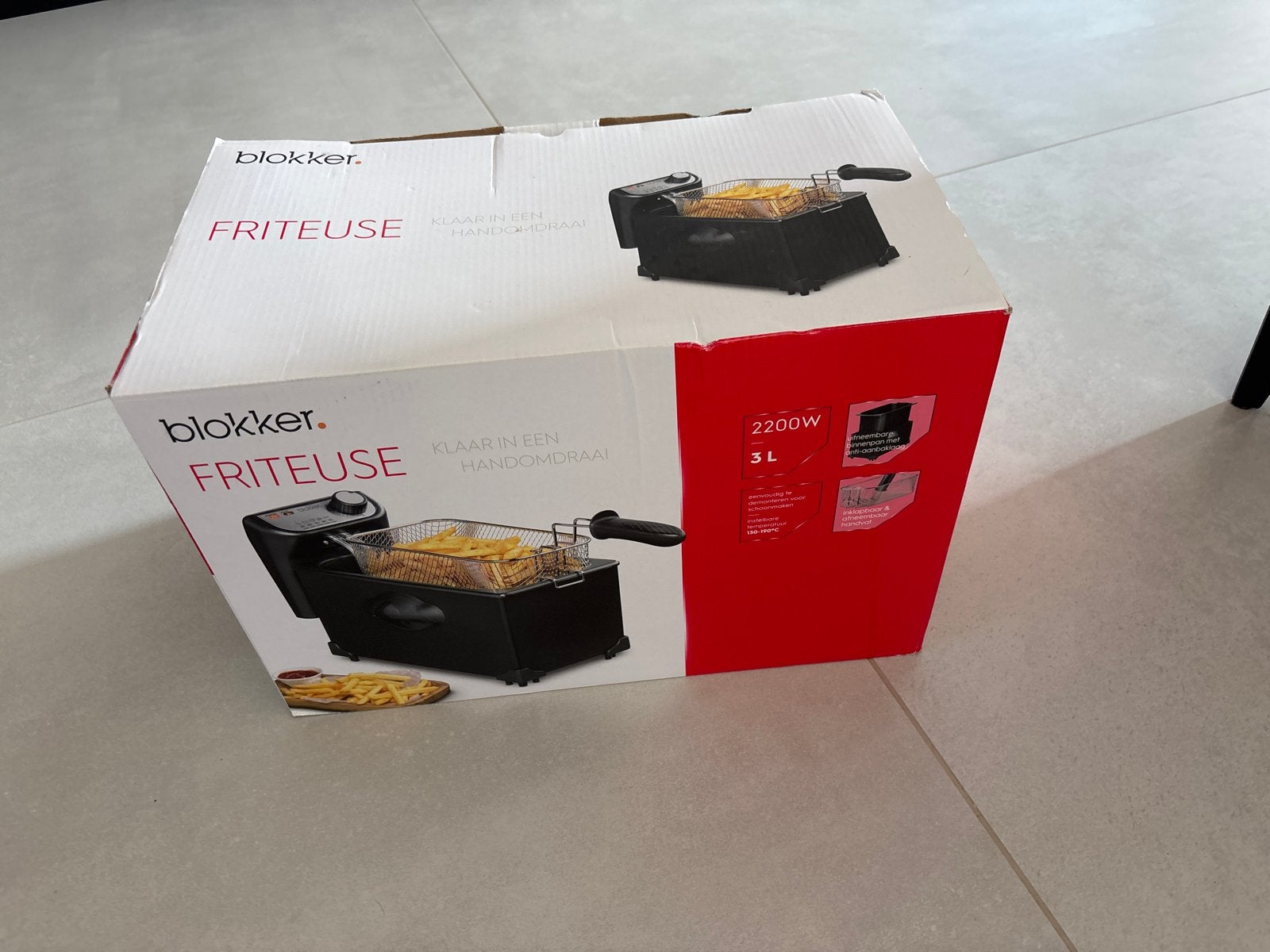 Blokker Friteuse 3L - Zo goed als nieuw, Witgoed en Apparatuur, 2 tot 3 liter, Ophalen, Zo goed als nieuw