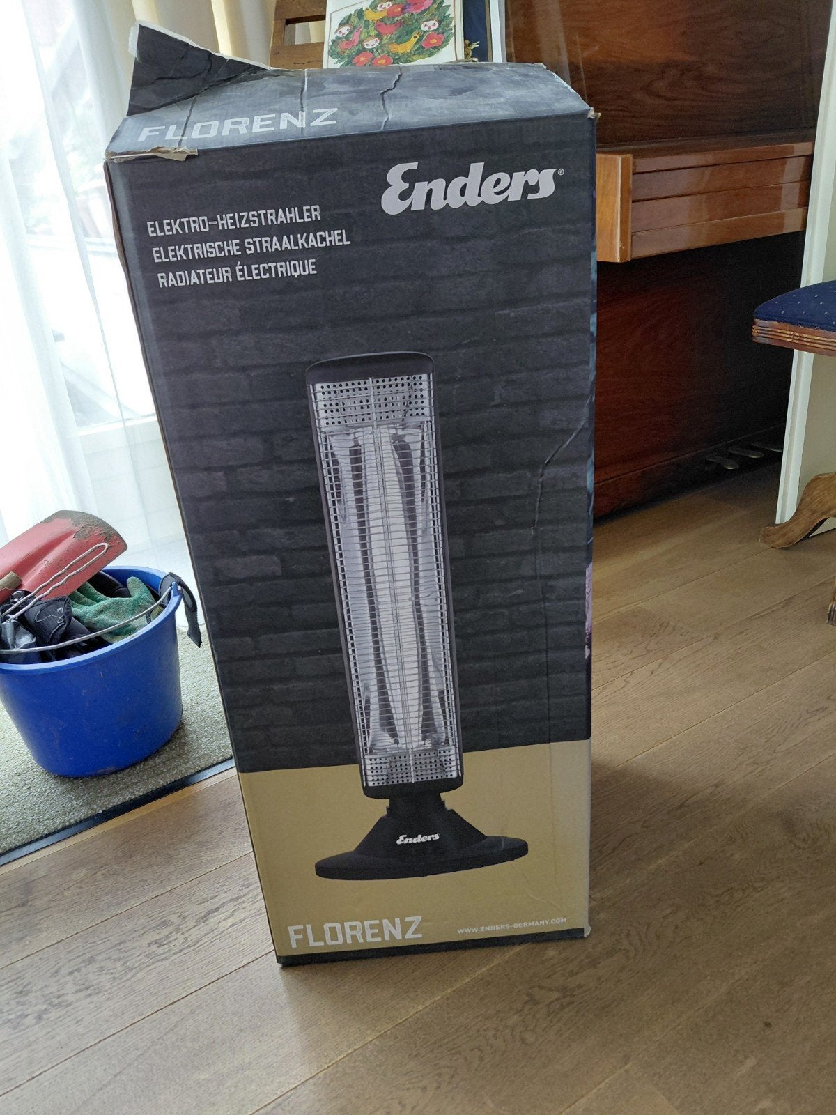 Enders Florenz Elektrische Straalkachel 800-900W, 30 tot 80 cm, Minder dan 60 cm, Ophalen of Verzenden, 800 watt of meer