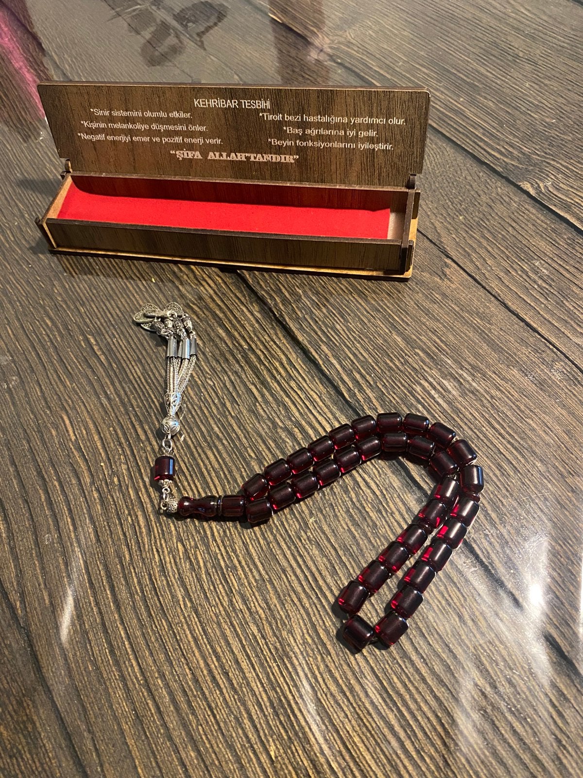 amberen gebedskral(Sıkma kehribar tespih), Ophalen of Verzenden, Zo goed als nieuw, Overige materialen