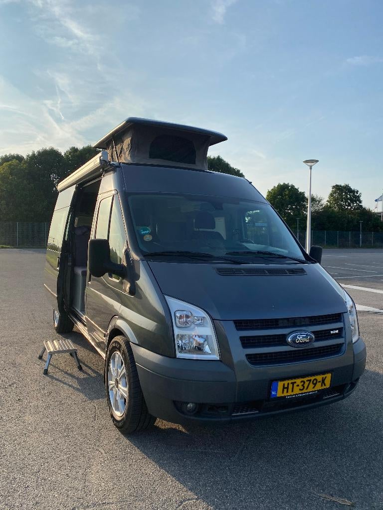Instapklare Ford Transit Camperbus 2.2 TDCi (140 PK), Luifel, Chemisch toilet, Buscamper of Camperbus, Koelkast