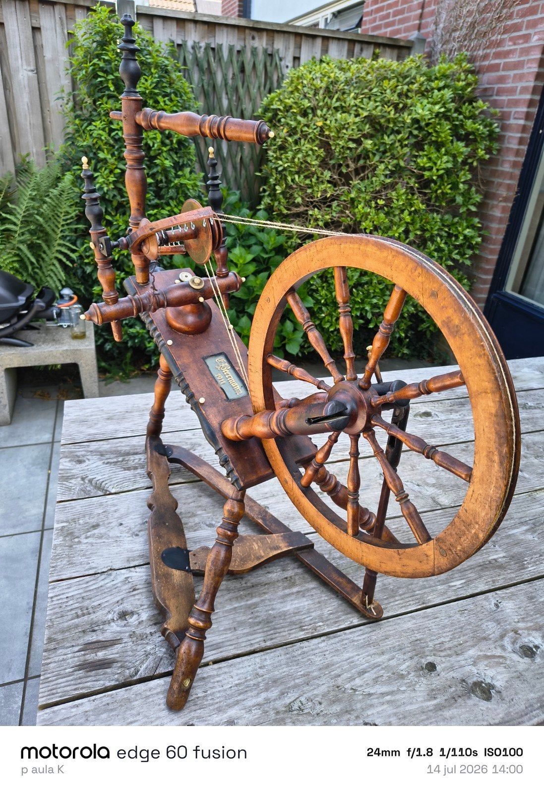 Antiek Spinnewiel - Decoratief en Functioneel, Ophalen, Gebruikt, Spinnewiel