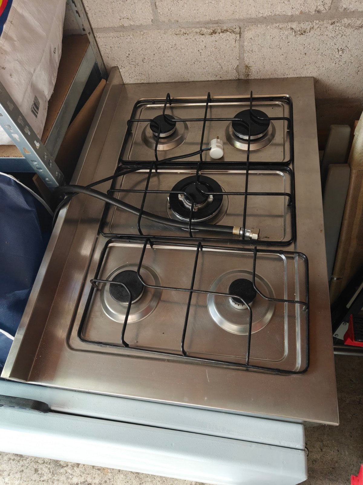 5-pits gasfornuis met oven, 90x60x84cm, Ophalen, Gebruikt, 60 cm of meer, Gas