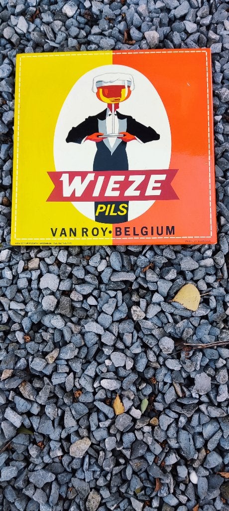 Belgische bier reclames WIEZE/BASS/MARINE/BLONDE, Ophalen, Gebruikt, Overige typen