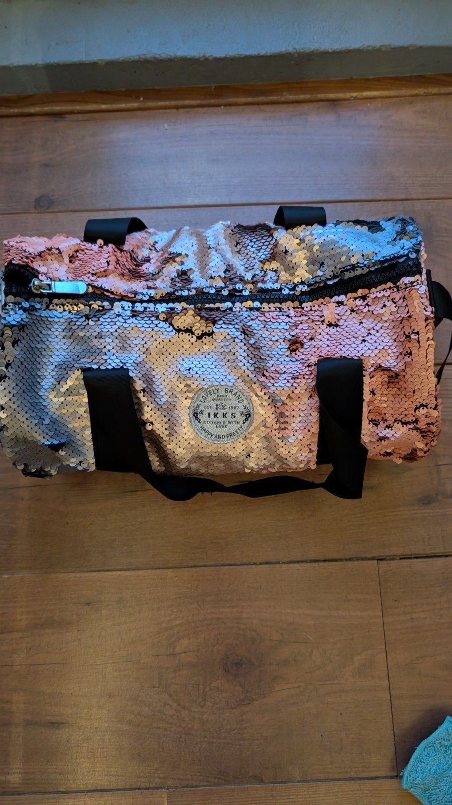 IKKS pailletten tas - Roze/Zilver/Zwart, Ophalen of Verzenden, Zo goed als nieuw, Roze, Overige typen