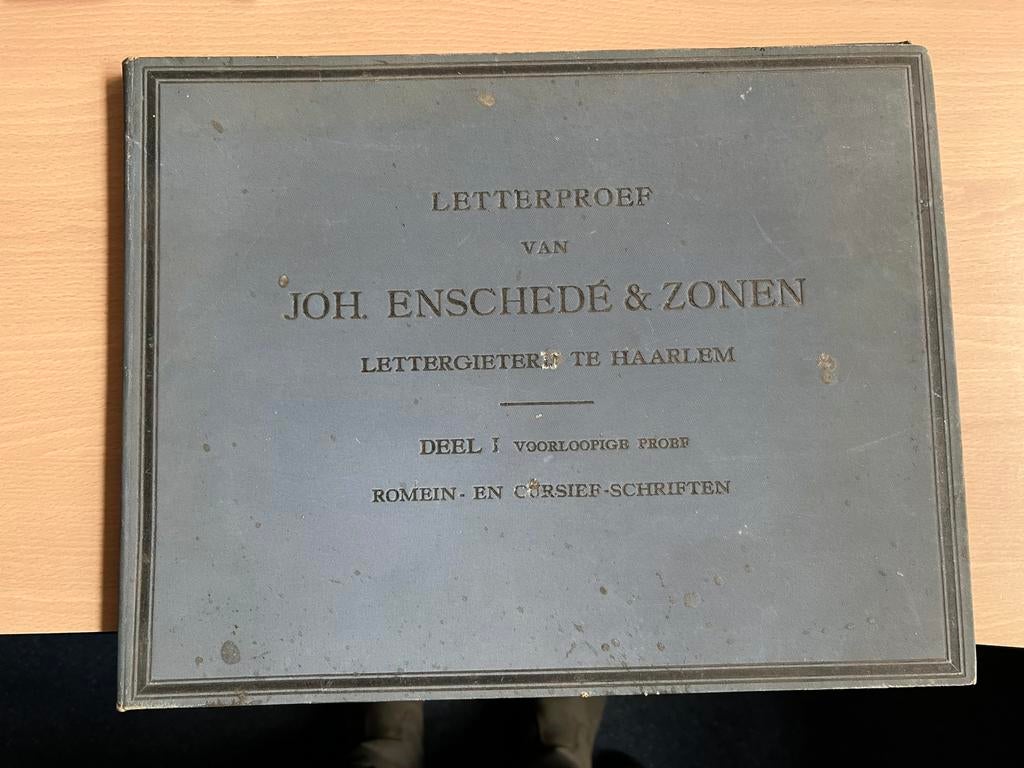 UNIEK Boek LETTERPROEF Joh. Enschedé & Zonen Haarlem, 1895, Ophalen of Verzenden