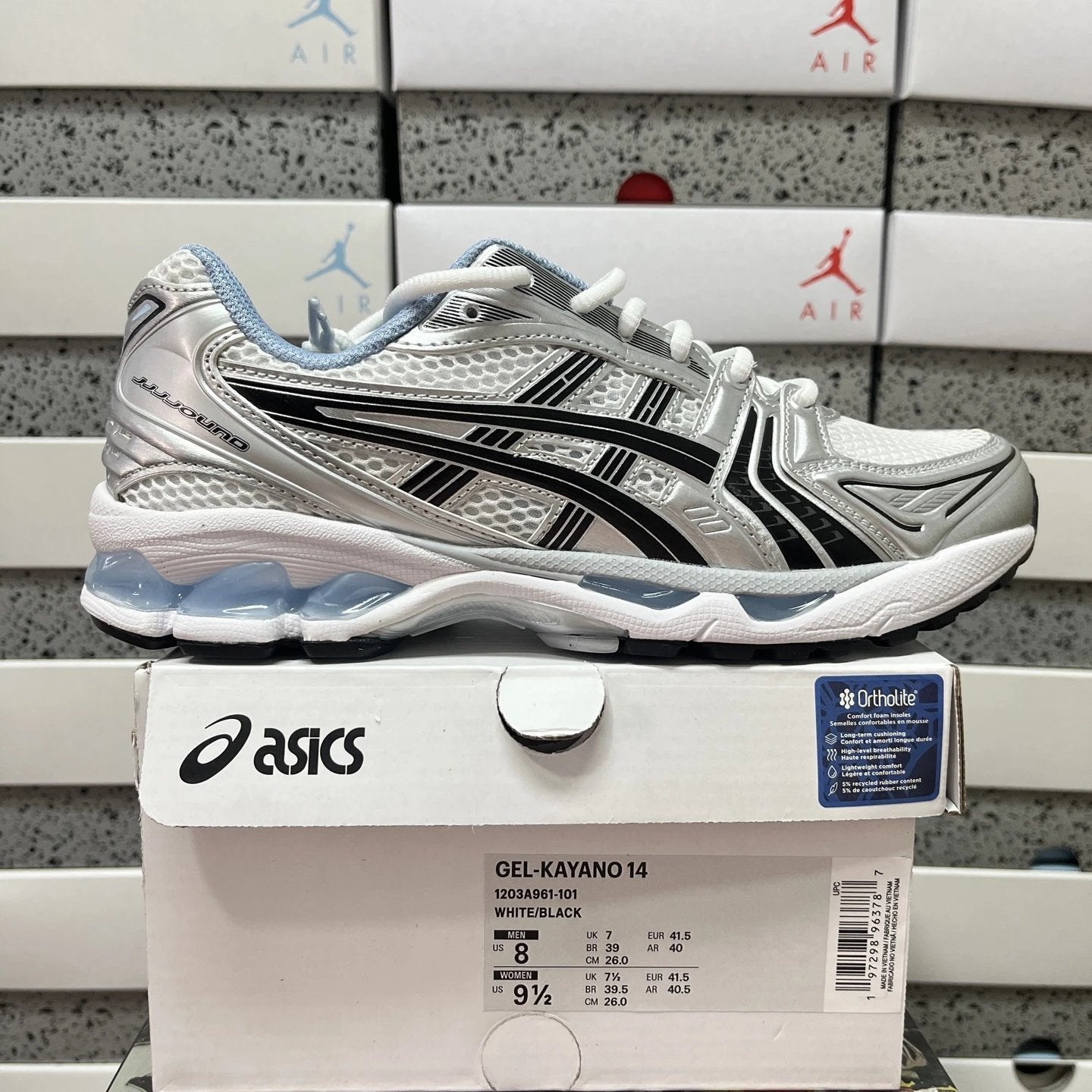ASICS GEL-KAYANO 14 Sneakers Wit/Zwart Maat 42, Kleding | Dames, Ophalen of Verzenden, Nieuw, Wit, Sneakers of Gympen