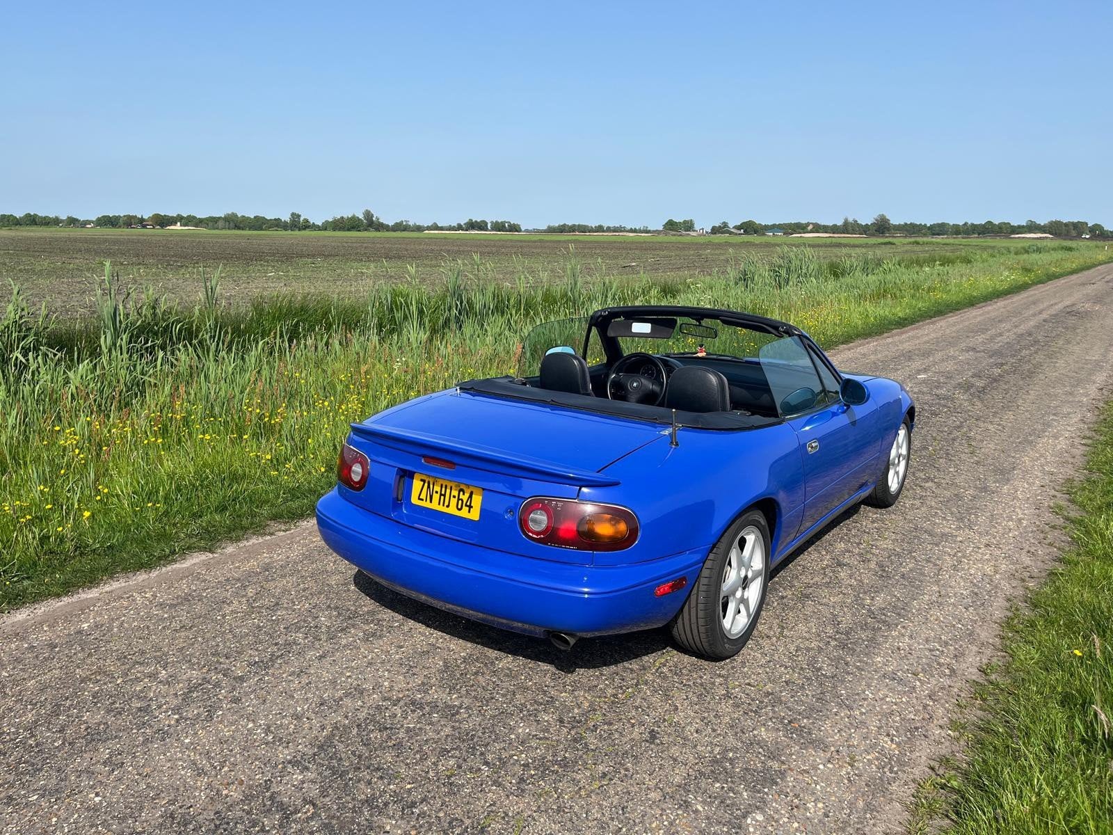 Mazda MX-5 1.6 NA Miata U9 1990 Blauw, Auto's, Achterwielaandrijving, 4 cilinders, Cabriolet, Blauw