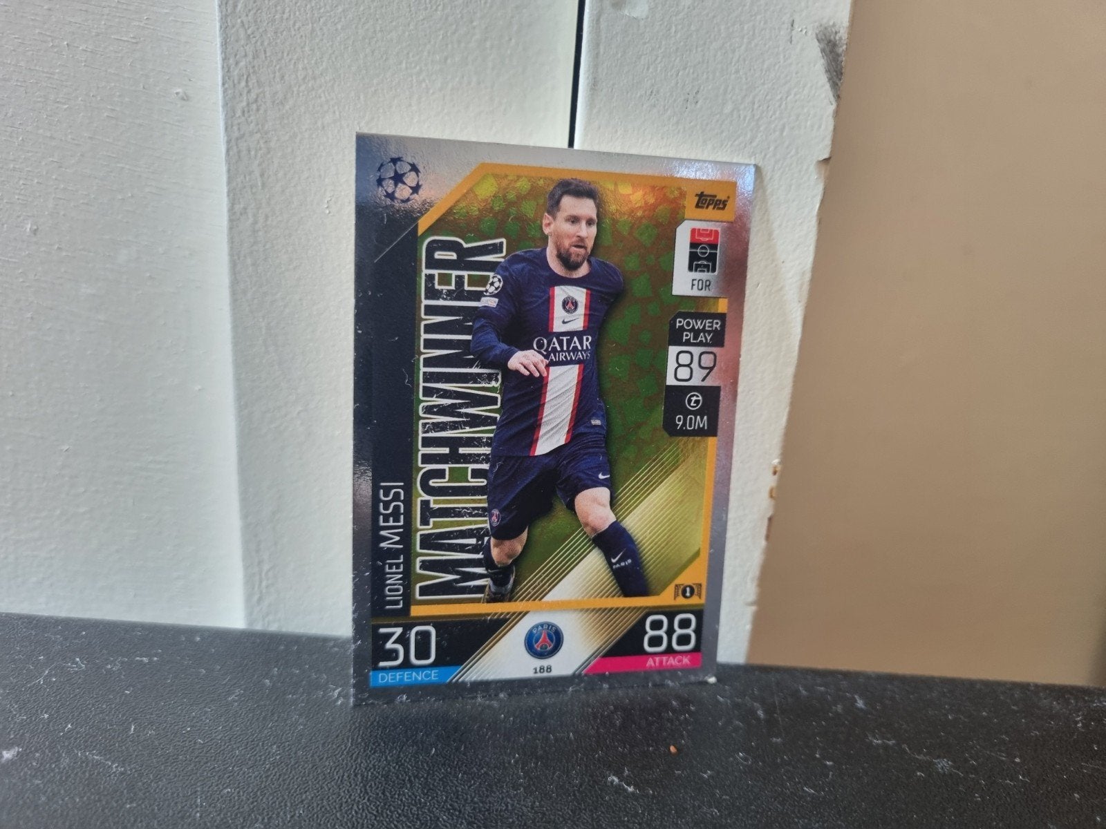 Lionel Messi Matchwinner Topps Champions League Kaart, Ophalen of Verzenden, Zo goed als nieuw, Buitenlandse clubs, Spelerskaart