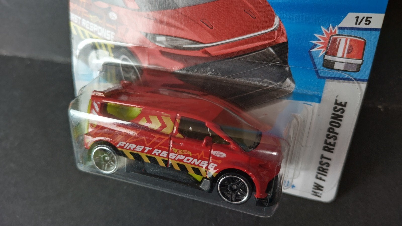 Ford Transit Supervan 4 rood 1:64 3inch Hotwheels Pol, Auto, Verzenden, ., Nieuw