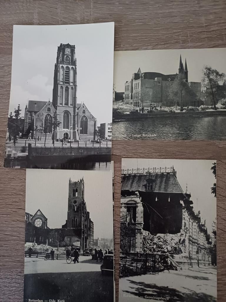 Ansichtkaarten van Rotterdam ook van de oorlog, Verzamelen, Ansichtkaarten | Nederland, Ophalen of Verzenden, Zuid-Holland