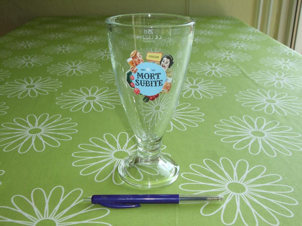 Glas Mort Subite, Ophalen of Verzenden, Zo goed als nieuw, Glas of Glazen, Overige merken