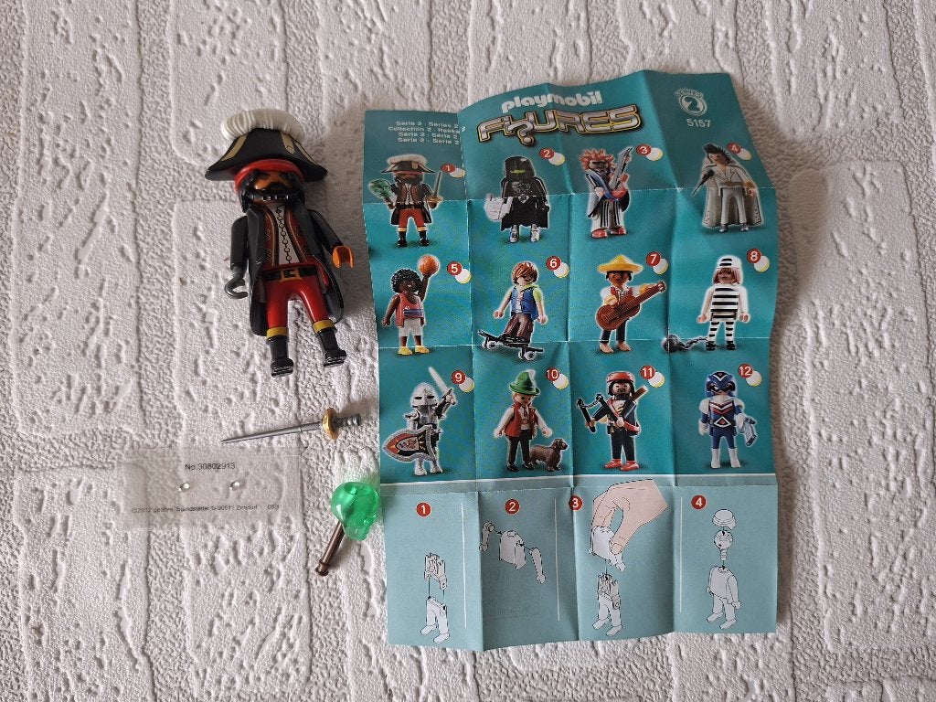 Playmobil 5157 Piraat met Groene Schedel Serie 2 Jongens, Pirates, Complete set, Nieuw, Ophalen of Verzenden