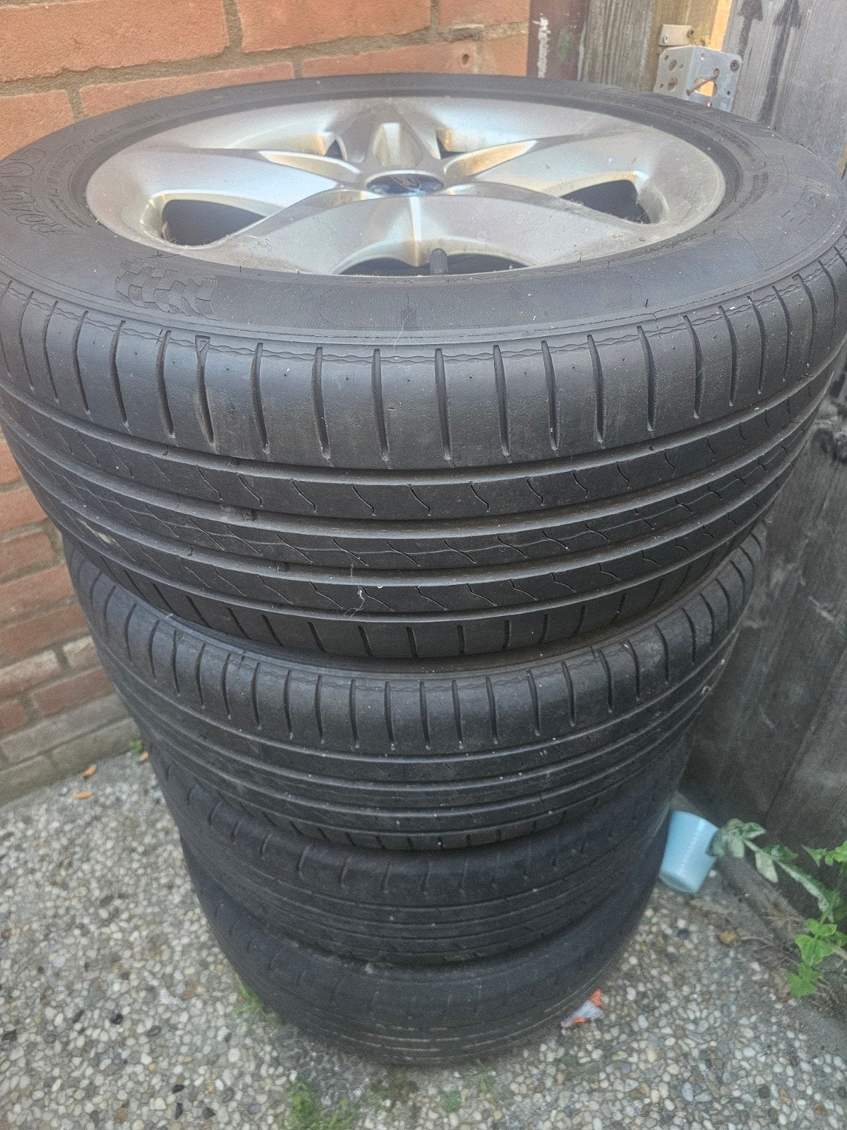 Ford Focus velgen met banden 205/55 R16, Auto-onderdelen, Banden en Velgen, Gebruikt, 16 inch, Banden en Velgen, Personenwagen