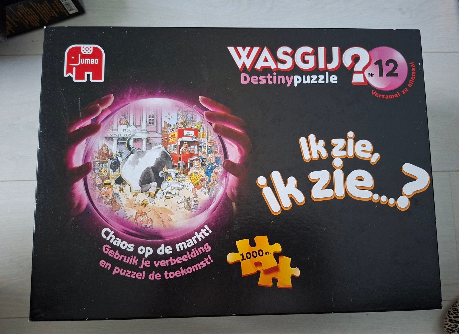 Wasgij Destiny 12: Ik zie, ik zie...? 1000 stukjes, Ophalen of Verzenden, 500 t/m 1500 stukjes, Gebruikt, Legpuzzel