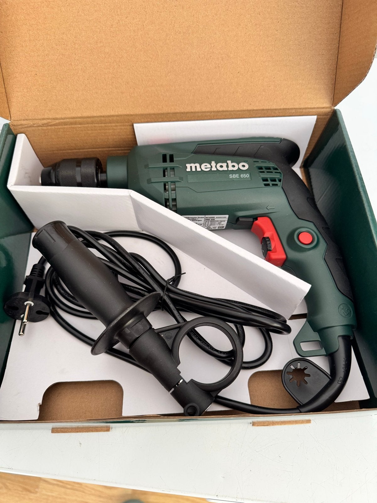 Metabo Klopboormachine SBE 650 - Nieuwstaat, Boormachine, 600 watt of meer, Ophalen of Verzenden, Zo goed als nieuw