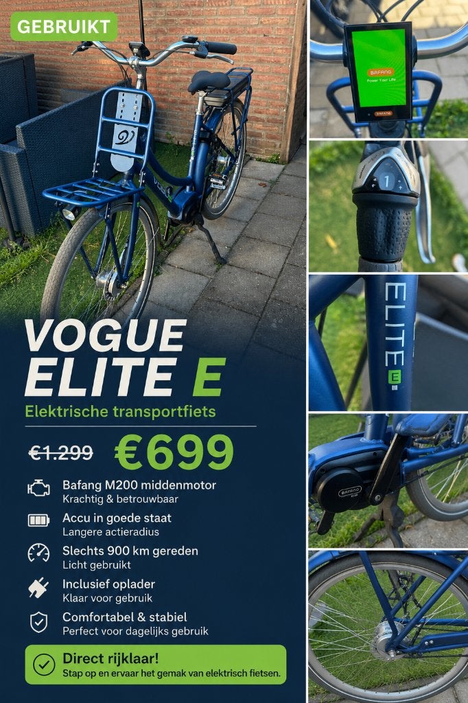 Titel Vogue Elite E elektrische transportfiets, 51 tot 55 cm, Ophalen of Verzenden, Nieuw, Overige merken