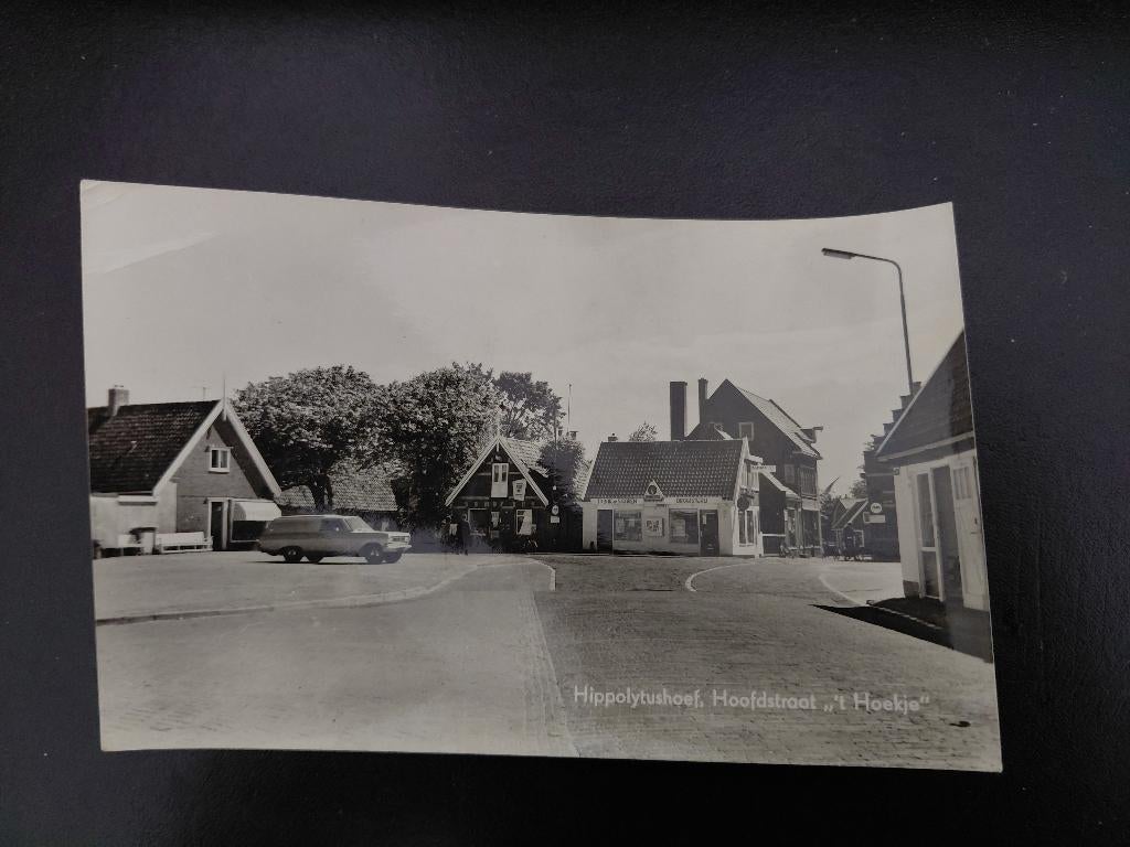 Hippolytushoef, Hoofdstraat, 't Hoekje, echte fotokaart,, Verzenden, 1960 tot 1980, Gelopen, Noord-Holland