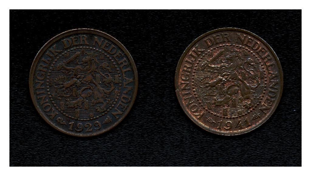 2,5 cent Nederland 1929 en 1941 (M141), Ophalen of Verzenden, Koningin Wilhelmina