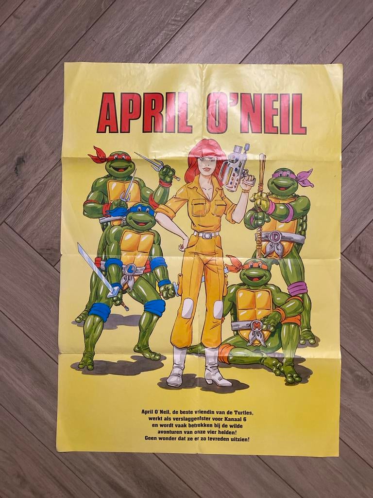 1992 Tenage Mutant Hero Turtles Poster Magazine, Ophalen of Verzenden, Gelezen, Overige typen