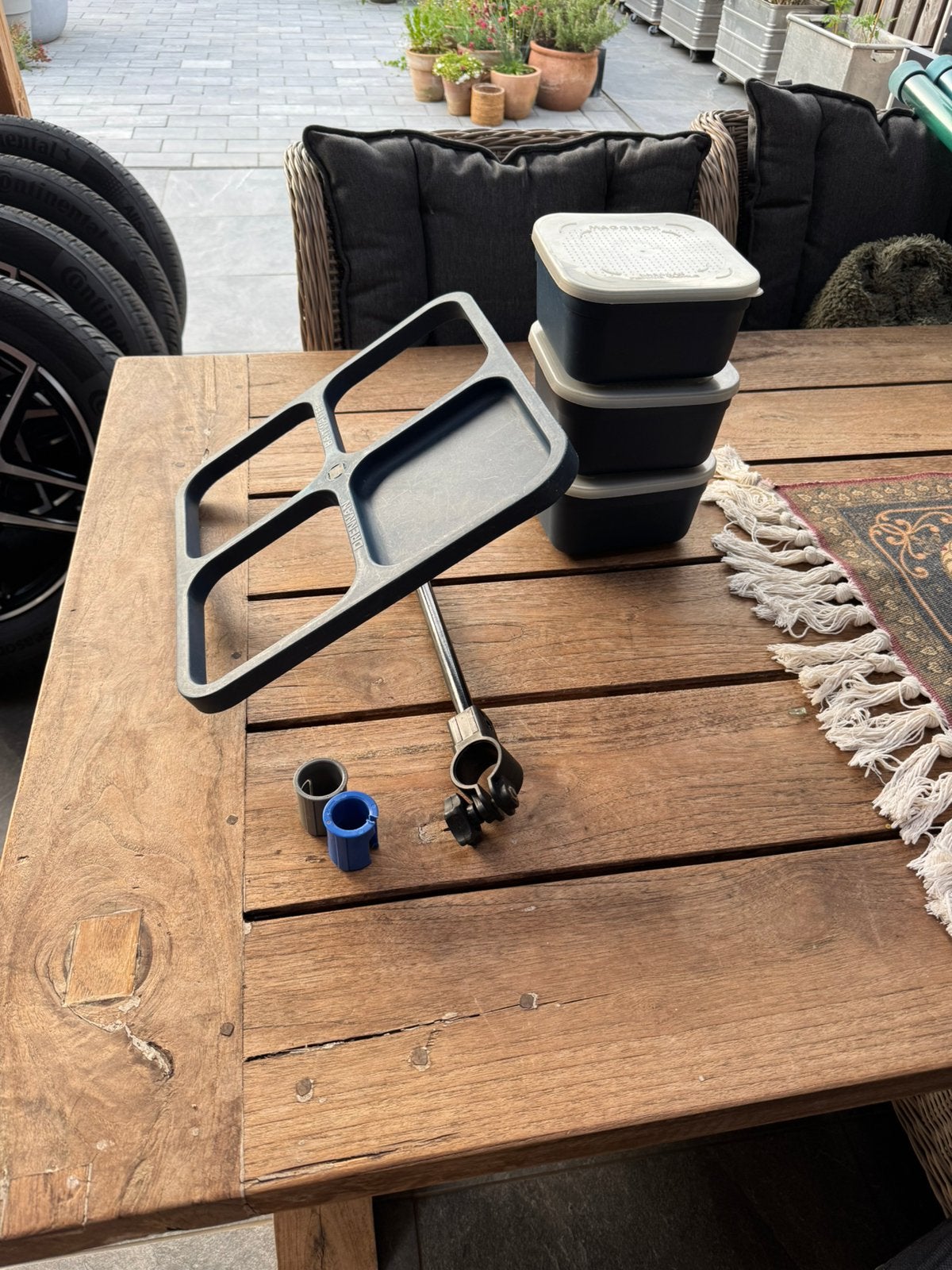 een drennan baitwaiter met 3 aasboxen, Ophalen of Verzenden, Gebruikt, Overige typen