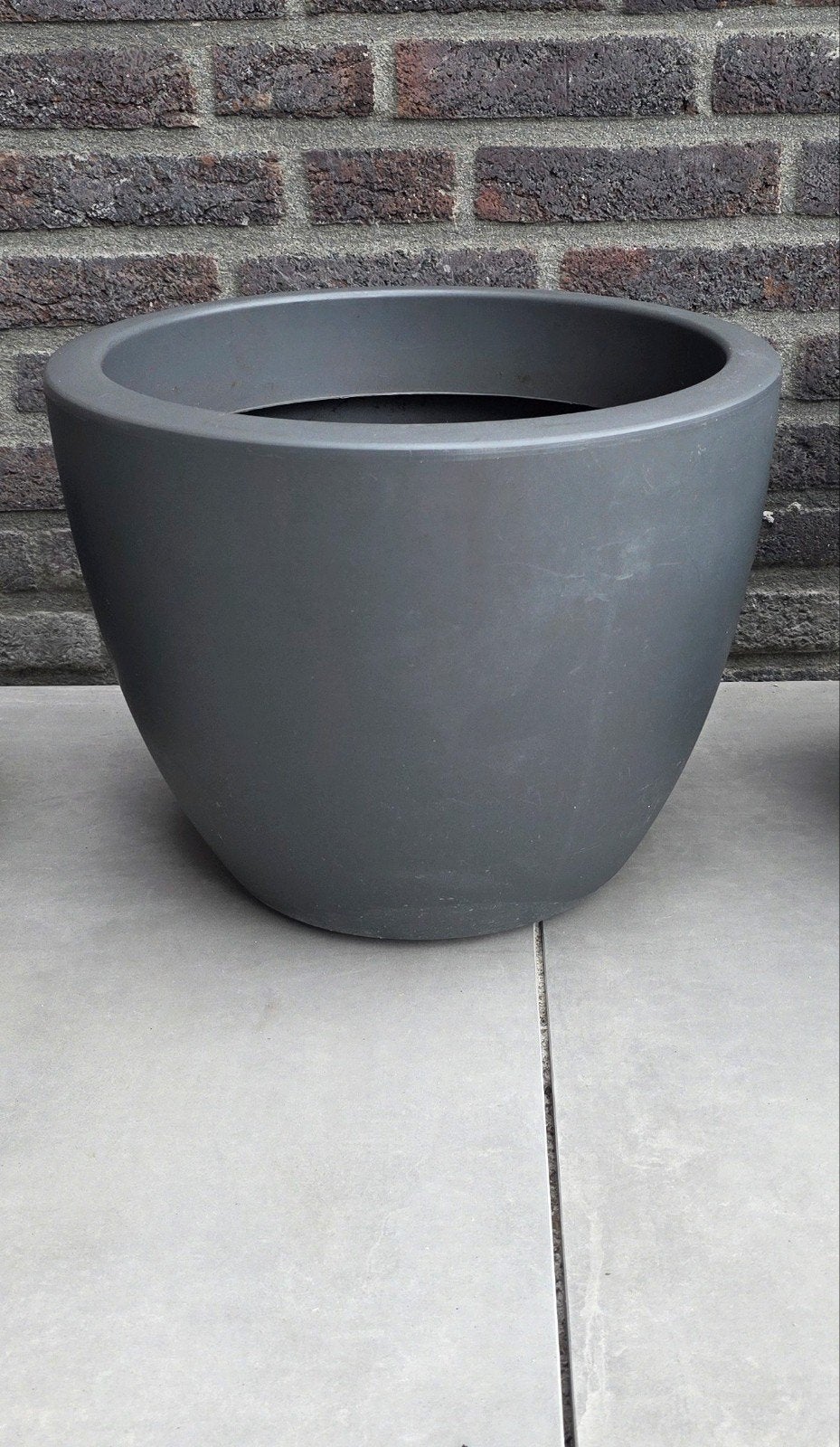 Elho Pure Soft Round Wheels 40 Bloempot Concrete ANTRACIET, Ophalen, Kunststof, Gebruikt, 40 cm of meer