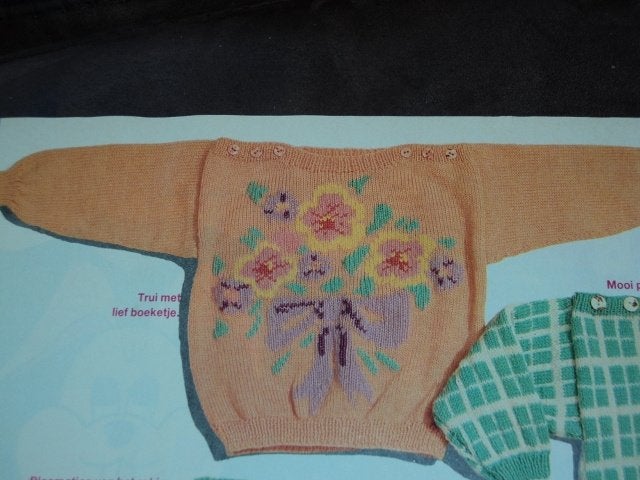 Boeketje bloemen trui breipatroon, Ophalen of Verzenden, Zo goed als nieuw, Breien, Patroon of Boek