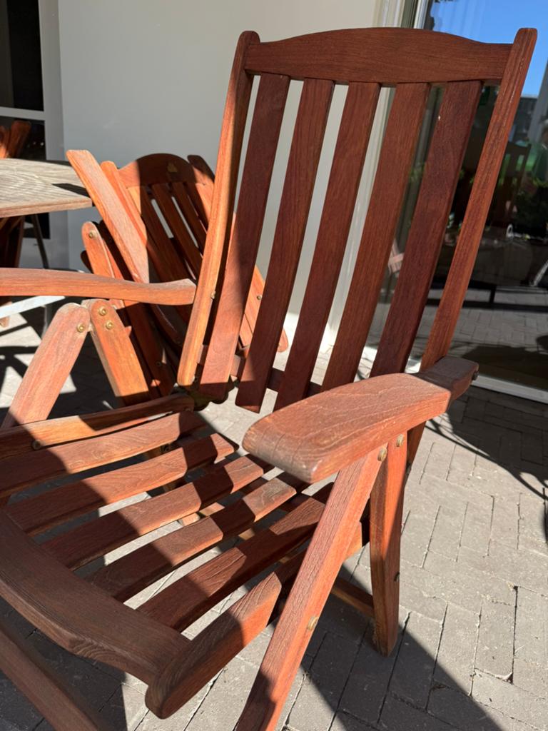 4x Select Garden Houten Tuinstoelen - Inklapbaar, Tuin en Terras, Ophalen, Gebruikt, Hout, Inklapbaar