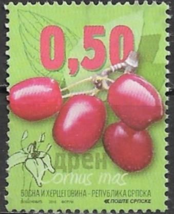 Bosnië& Herz. Serv.Post 2016 mi.691 flora KORNOELJEBESSEN, Verzenden, Overige landen, Gestempeld