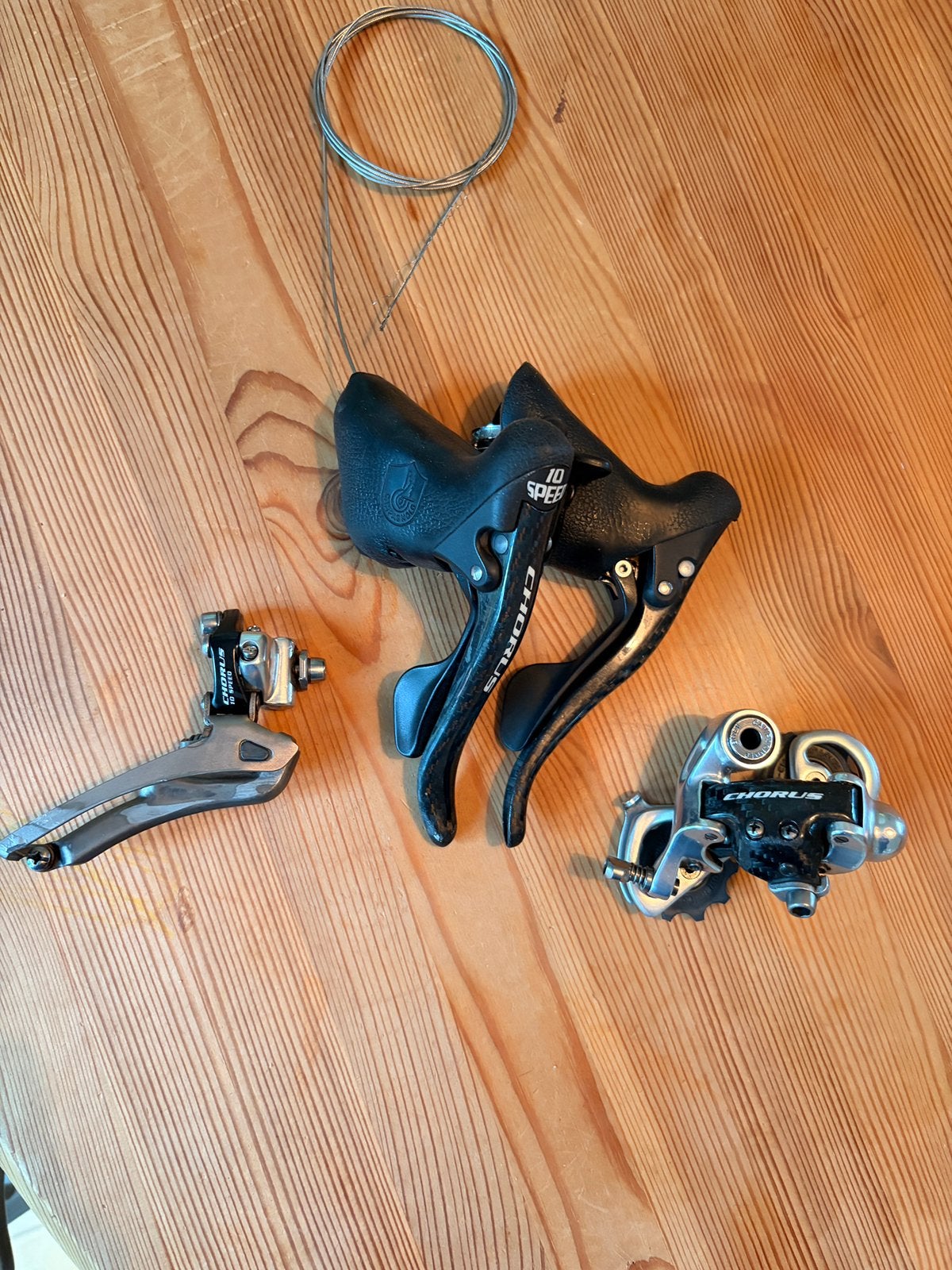 Campagnolo Chorus carbon schakelgroep 2x10, Gebruikt, Ophalen of Verzenden, Derailleur of Ketting, Racefiets