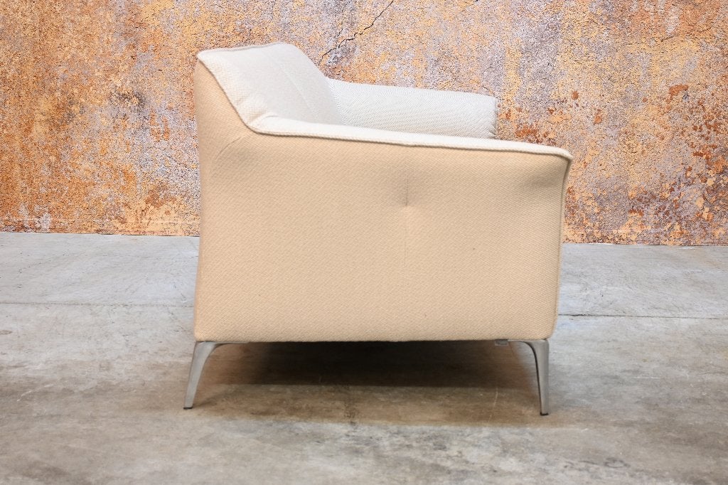 ZGANieuw beige stoffen Leolux Mayon design bank, Huis en Inrichting, Leolux, Leolux, 150 tot 200 cm, Tweepersoons