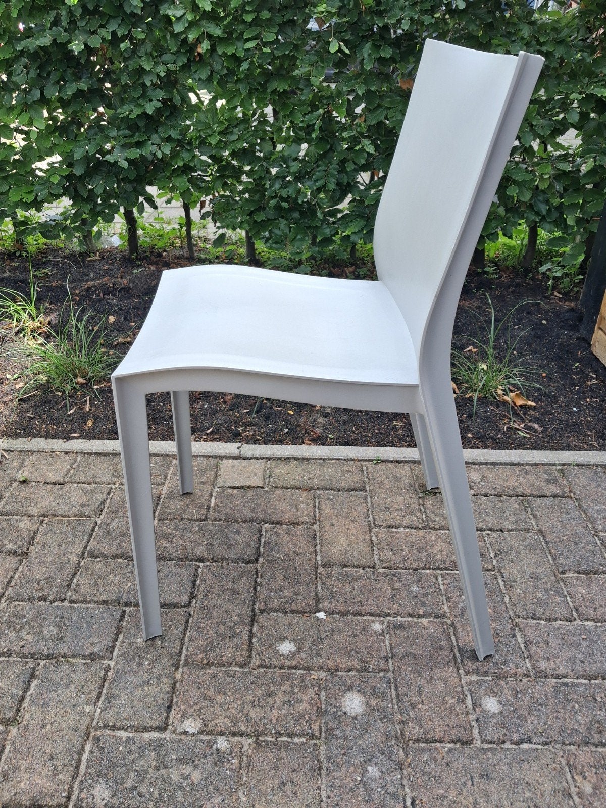 Set van 4 Philippe Starck Slick Slick stoelen, grijs, Ophalen, Kunststof, Gebruikt, Vier