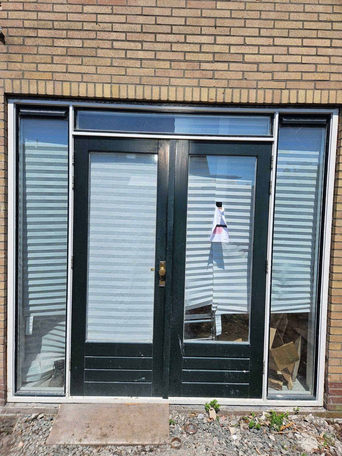 Pui met dubbele openslaande deuren en HR++ glas, Doe-het-zelf en Verbouw, Ophalen, Buitendeur, Glas, 120 cm of meer