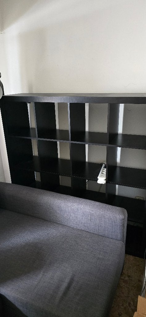 Kalax kast 4x4 (16vak) zwart., Huis en Inrichting, Kasten | Boekenkasten, Ophalen, Gebruikt, 150 tot 200 cm, 150 tot 200 cm