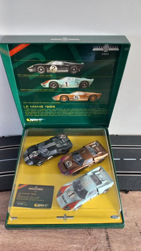 Scalextric  1/32 Slotcars Ford GT40 - Le Mans 1966 Ford, Overige merken, Racebaan, Nieuw, Ophalen of Verzenden