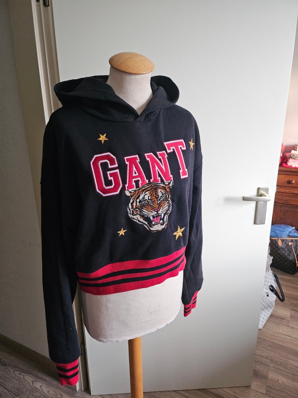 Gant sport sweatshirt, Zwart, Ophalen of Verzenden, Zo goed als nieuw, Gant